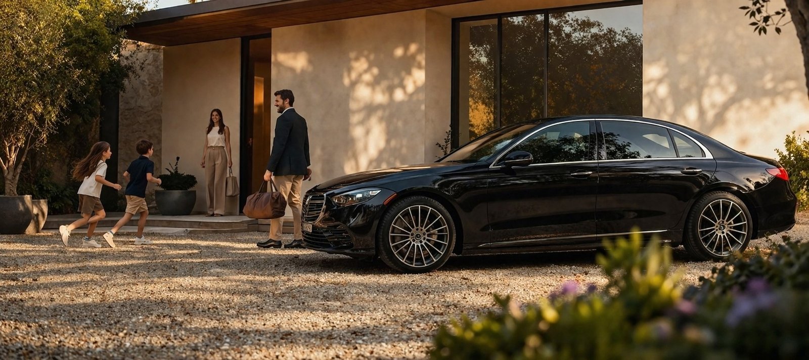 Family airport transfer service